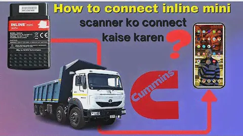 how to connect Cummins inline mini for tata heavy vehicles